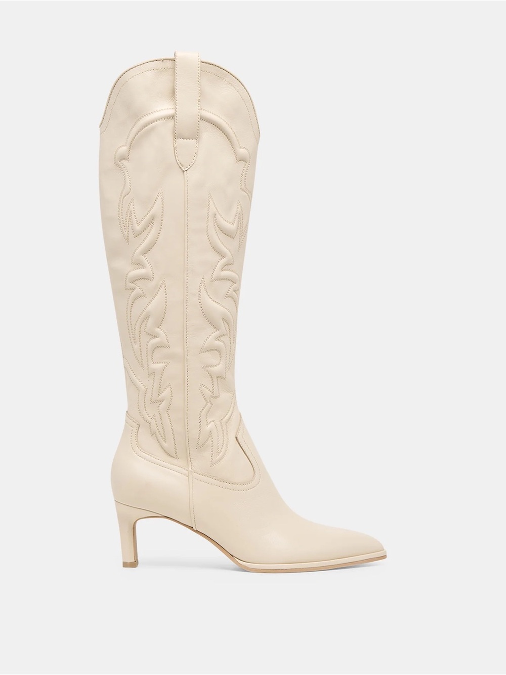 NWT dolce Vita creme leather Western Knee-High Boot